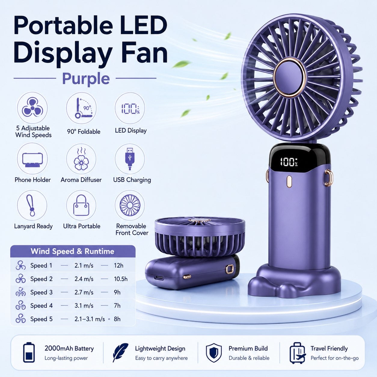 Voltix AirFlow™ – Portable Rechargeable Fan