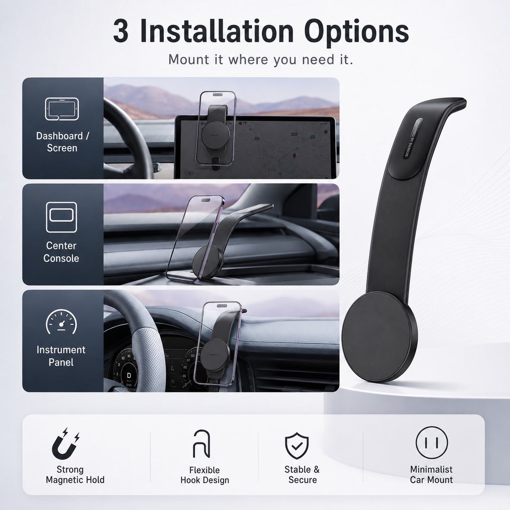 Voltix MagGrip™ – Ultra-Stable Magnetic Car Mount