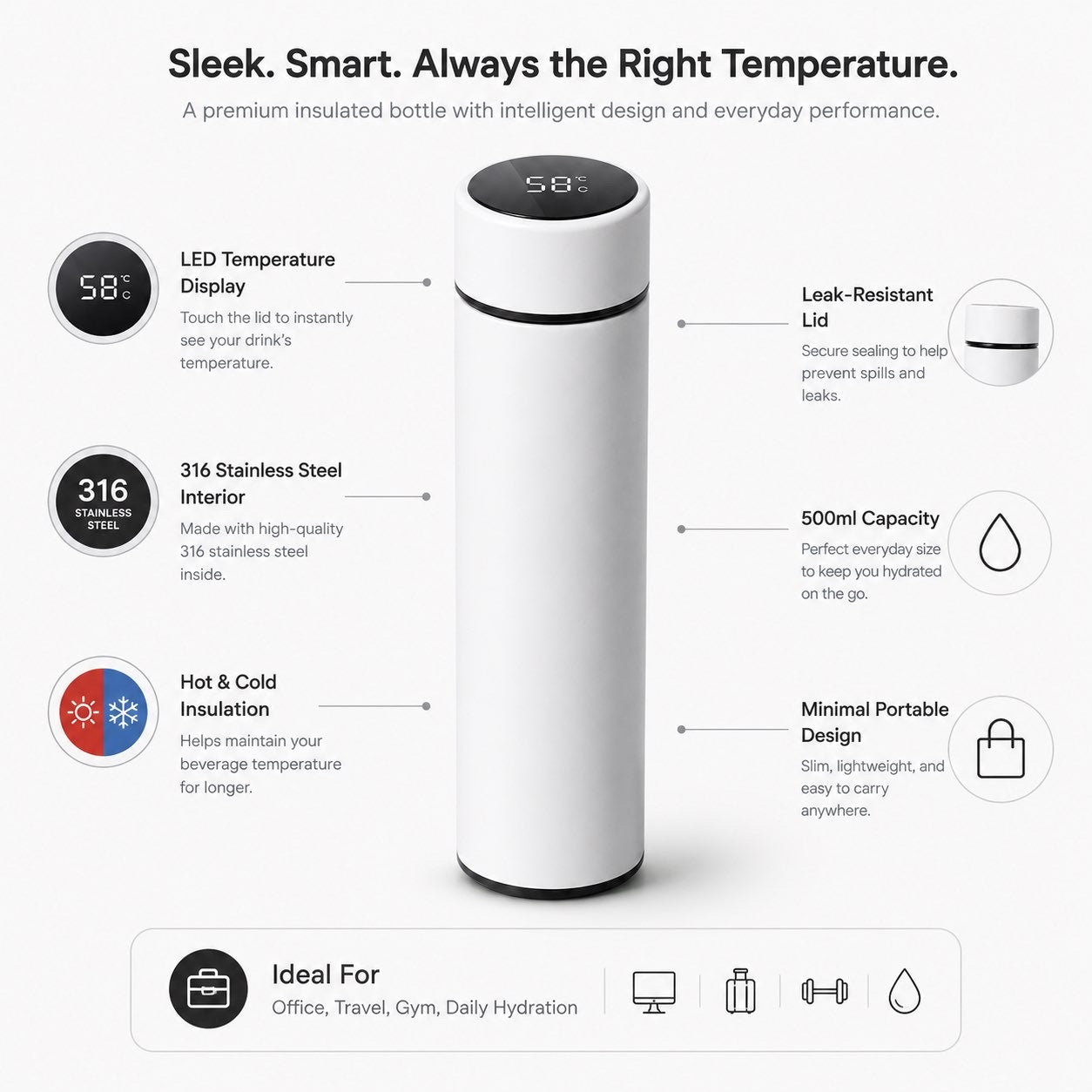 Voltix SmartTemp Bottle — product photo 3