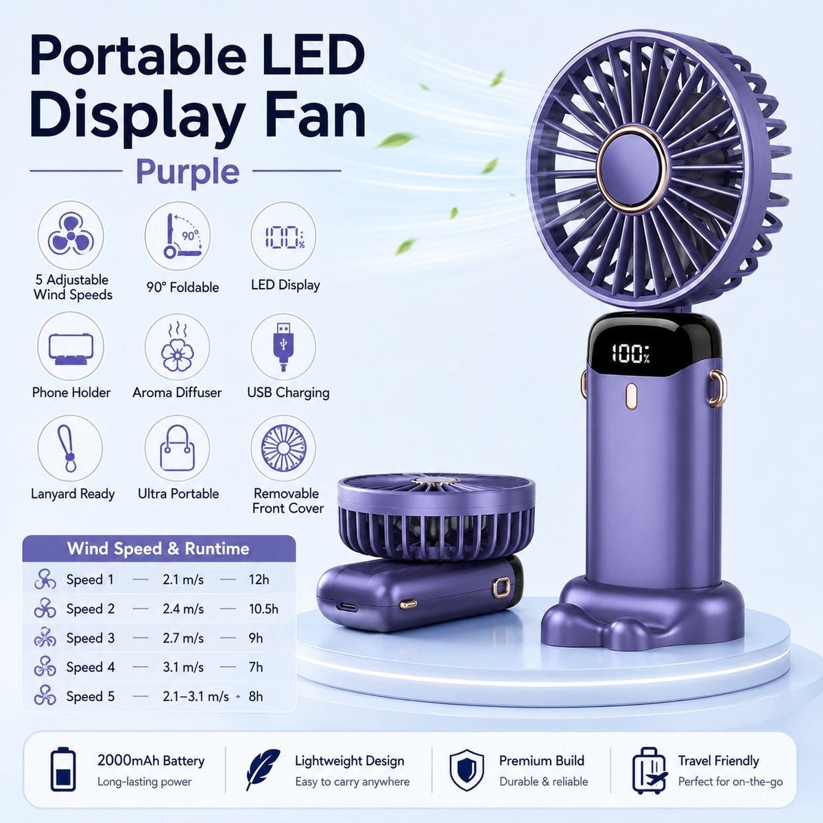 Voltix AirFlow™ — Portable Rechargeable Fan - Voltix