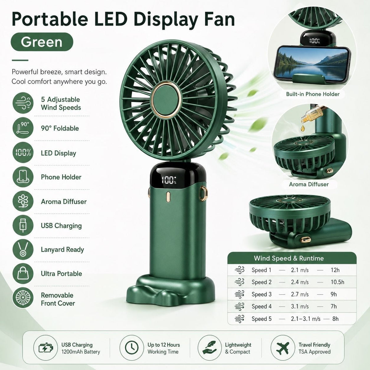 Voltix AirFlow™ — Portable Rechargeable Fan - Voltix
