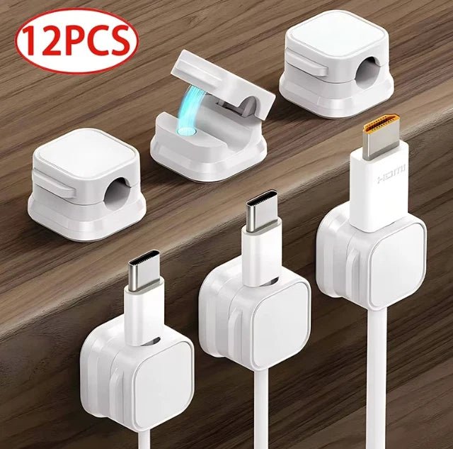 Voltix™ CableTidy — Magnetic Adhesive Cable Organizer - Voltix