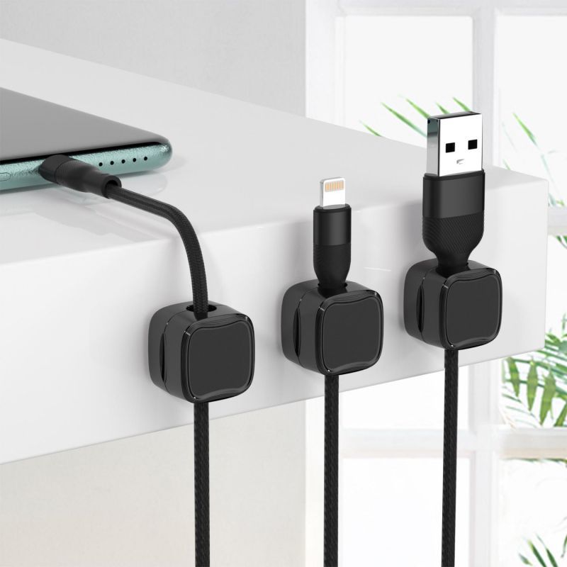 Voltix™ CableTidy — Magnetic Adhesive Cable Organizer - Voltix