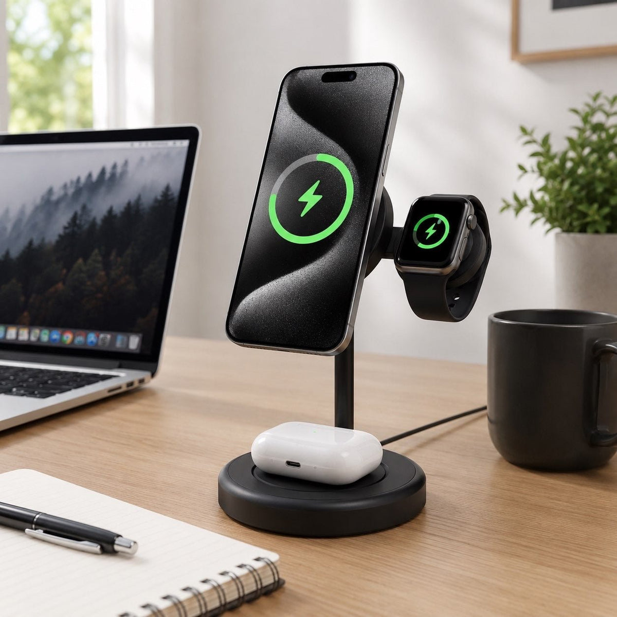 Voltix™ ChargeStation Elite — 3-in-1 Magnetic Wireless Charging Dock - Voltix