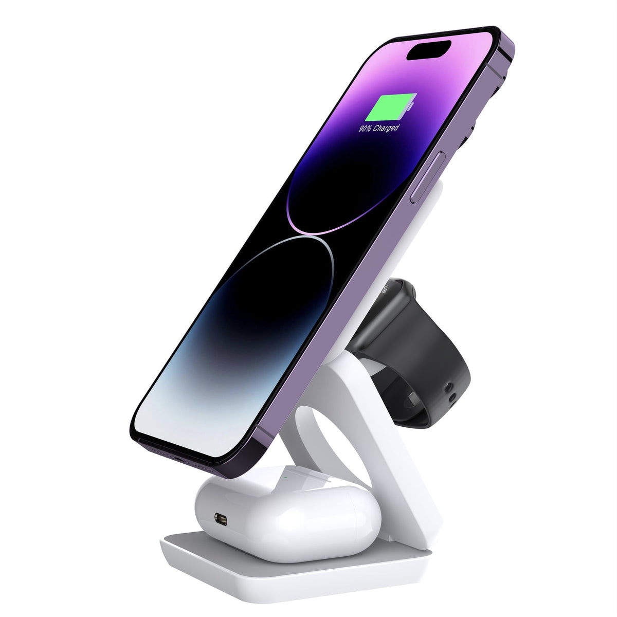 Voltix™ FoldCharge — Portable 3-in-1 Magnetic Charging Station - Voltix