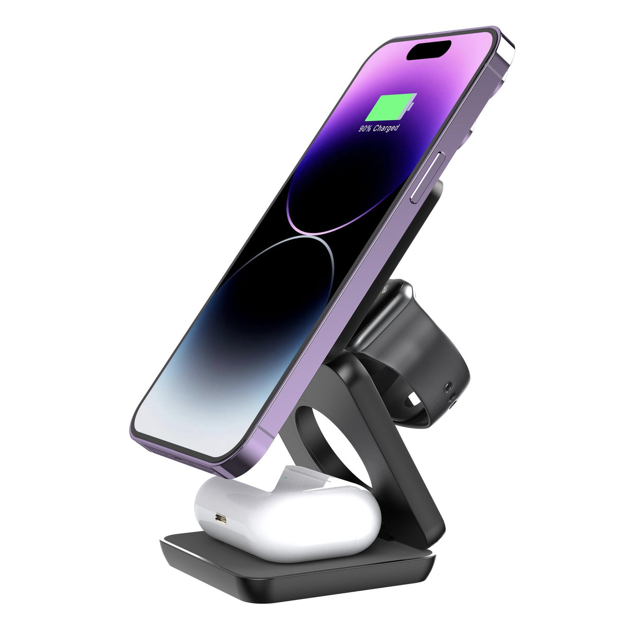 Voltix™ FoldCharge — Portable 3-in-1 Magnetic Charging Station - Voltix