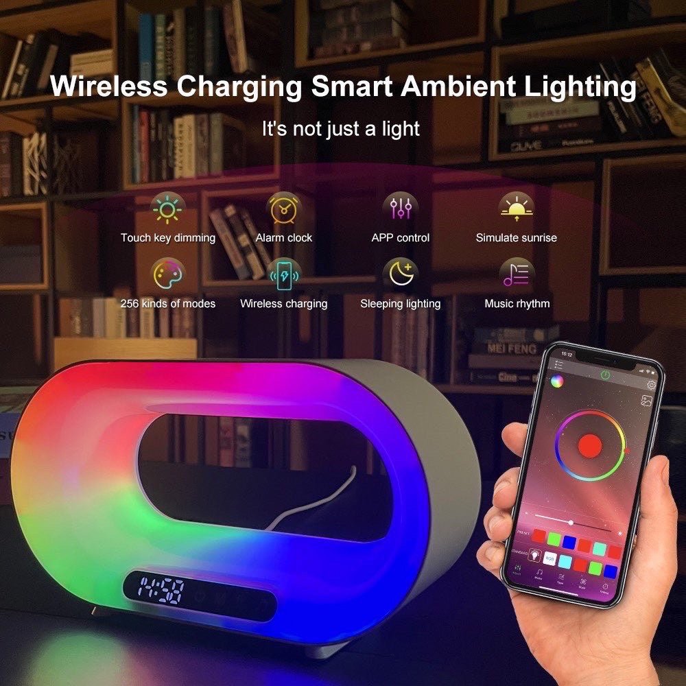 Voltix GlowClock™ — RGB Alarm Clock & Wireless Charger - Voltix