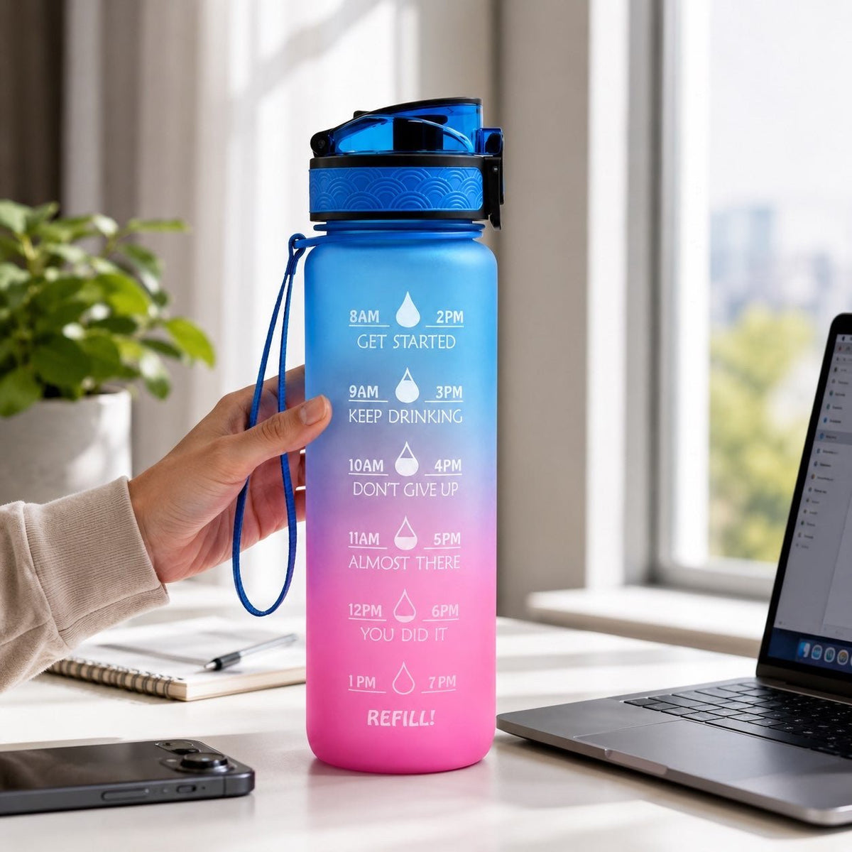Voltix™ Hydration Bottle (1L Tritan Water Bottle) - Voltix