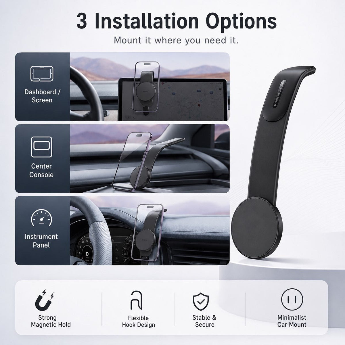 Voltix MagGrip™ — Magnetic Car Phone Mount - Voltix