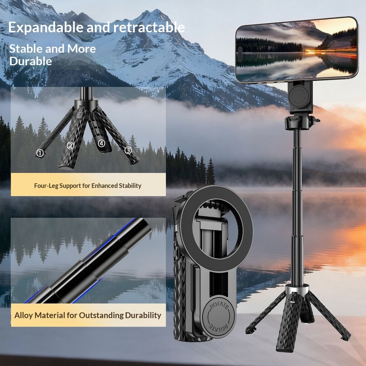 Voltix™ MagSnap Bluetooth Tripod - Voltix