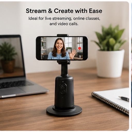 Voltix™ TrackPro AI — Smart 360° Face Tracking Phone Holder - Voltix