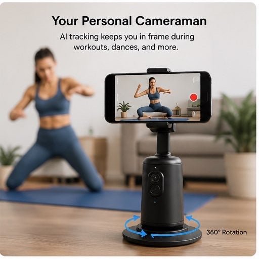 Voltix™ TrackPro AI — Smart 360° Face Tracking Phone Holder - Voltix